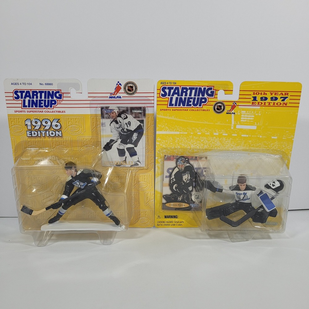 Kenner Starting Lineup NHL Tampa Bay Lightning Bradley & Puppa 1996 1997 Figures